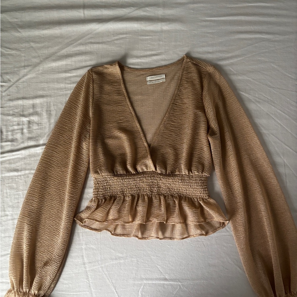 Urban Outfitters Gold Blouse